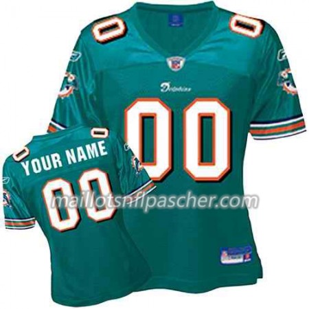 Maillot Miami Dolphins Custom Aqua - Femme